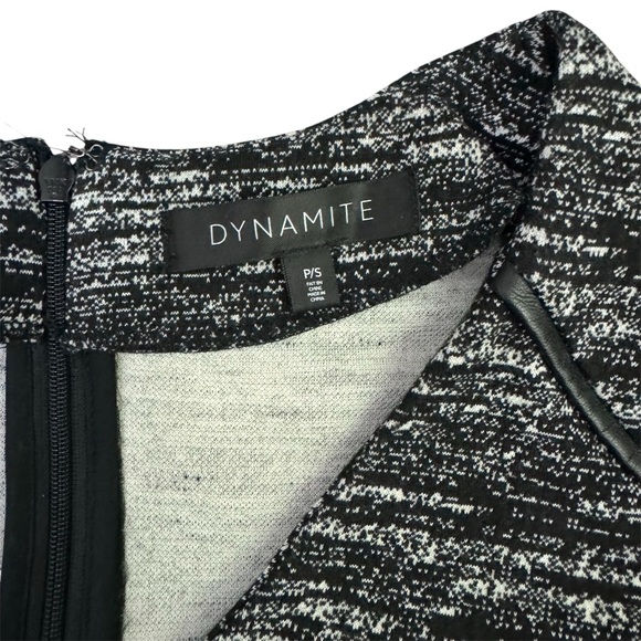 Dynamite size, small black and white tweed pencil skirt sleeve dress. - Picture 8 of 9